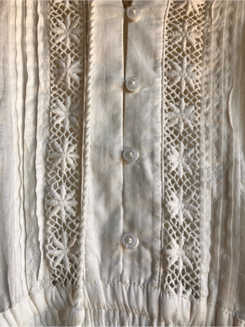 Aritzia Sunday Best Ren Faire Tiered Short Dress / White Lace Size M - Picture 3 of 7